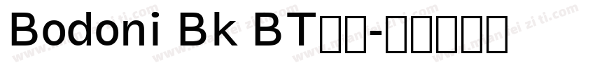 Bodoni Bk BT普通字体转换